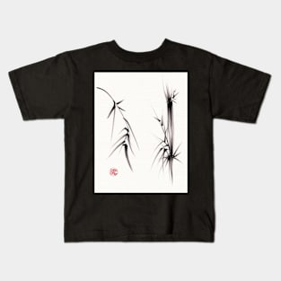 "Tao" Original sumi-e ink brush painting on paper. Kids T-Shirt